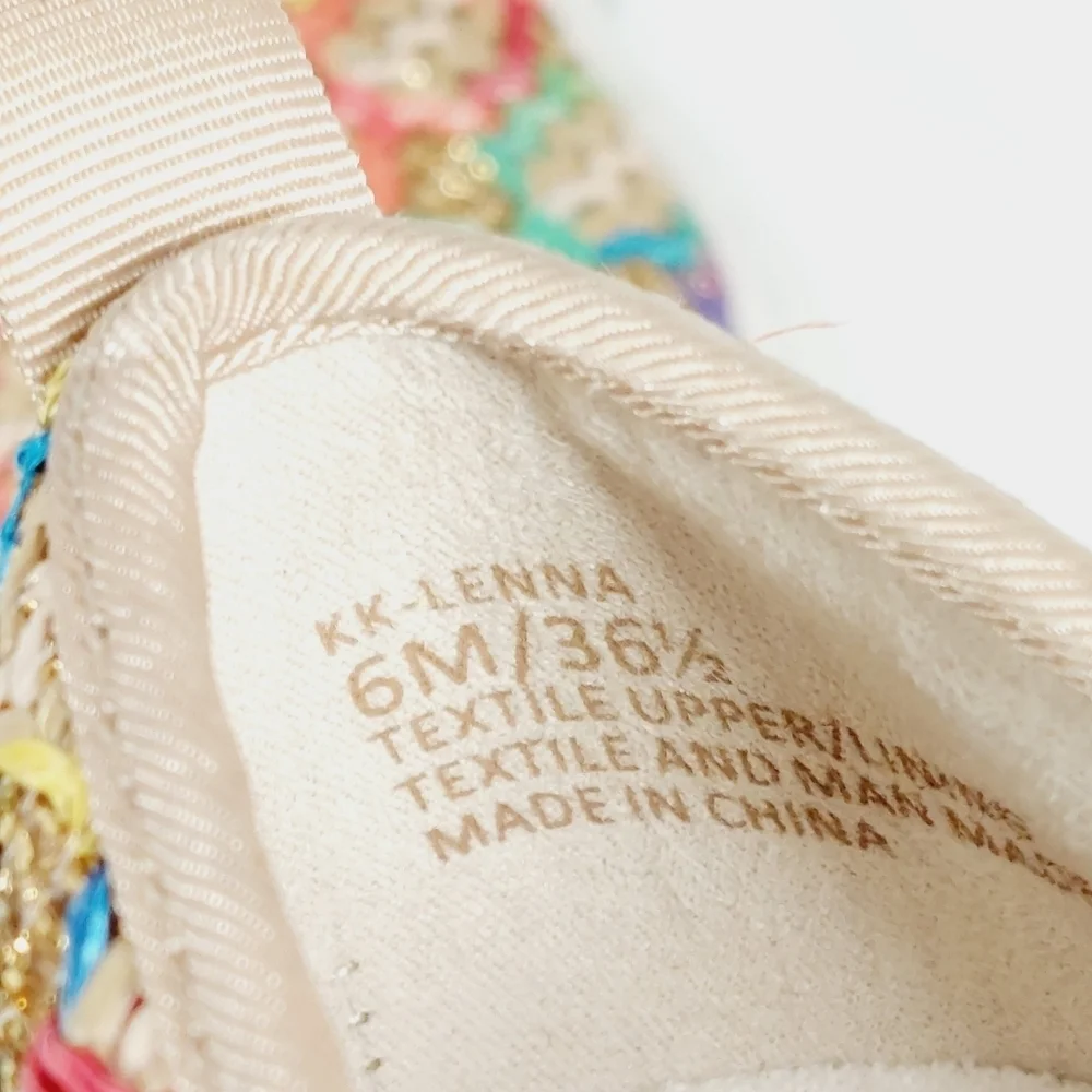 Kelly & Katie Lenna Rainbow Woven Sneakers A 782 - Picture 12 of 14